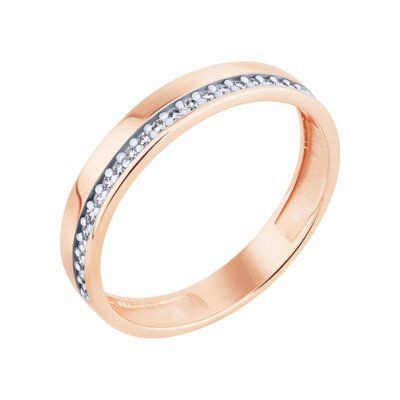 Ring in 14K/585 Rose Gold with Diamonds