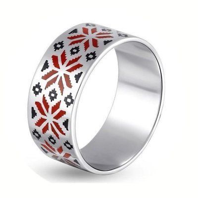 925 Sterling Silver Ring with Enamel