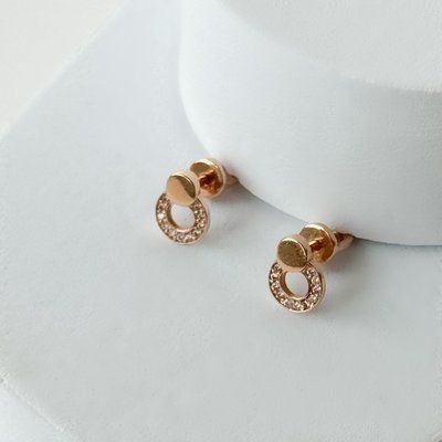 Stud Earrings in 14K/585 Rose Gold with Cubic Zirconia