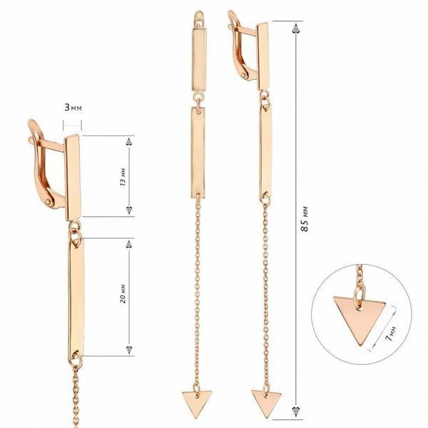 Drop Earrings in 14K Rose Gold