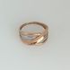 Ring in 14K Rose Gold with Rhodium Plated Details