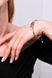925 Sterling Silver Nail Bracelet with Cubic Zirconia