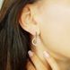 925 Sterling Silver Earrings with gold and Cubic Zirconia