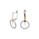 925 Sterling Silver Earrings with gold and Cubic Zirconia