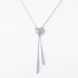 925 Sterling Silver Heart Necklace with Cubic Zirconia