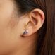 925 Sterling Silver Stud Earrings with Enamel and Cubic Zirconia