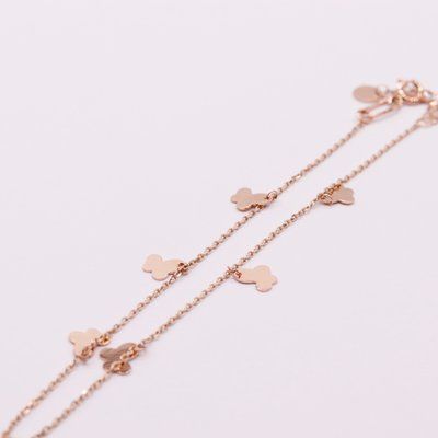 Butterfly Ankle Bracelet in 14K/585 Rose Gold