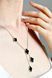 925 Sterling Silver Clover Necklace with Onyx