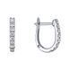 Lever Back Earrings in 14K White Gold with Diamonds