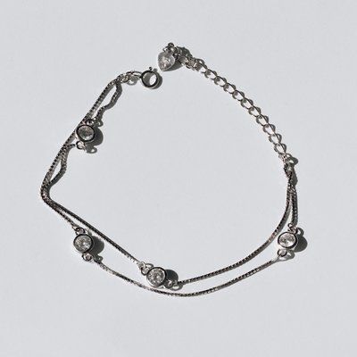 Sterling Silver Bracelet with Cubic Zirconia