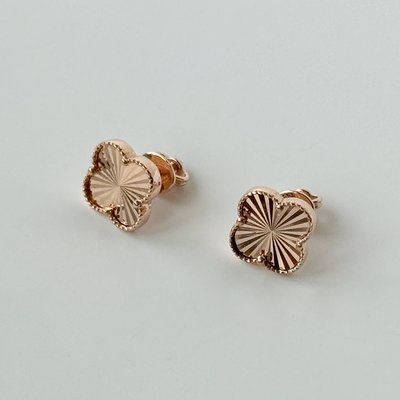 Stud Clover Earrings in 14K/585 Rose Gold