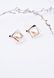 Square Lever Back Earrings in 14K Rose and White Gold
