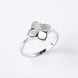 925 Sterling Silver Ring with Mother of Pearl and Cubic Zirconia