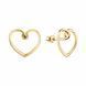 Gold Plated 925 Sterling Silver Hearts Stud Earrings
