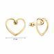Gold Plated 925 Sterling Silver Hearts Stud Earrings