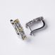 925 Sterling Silver Lever Back Earrings with Gold Plated Details and Cubic Zirconia