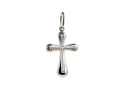 Modern Cross in White Gold