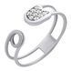 Pin Ring in 14K White Gold with Cubic Zirconia