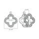 Сережки "Чотирилисник" у білому золоті з фіанітами SJ3С340/01Б фото 2