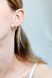 925 Sterling Silver Lever Back Earrings Tryzub with Cubic Zirconia