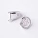 925 Sterling Silver Lever Back Earrings Tryzub with Cubic Zirconia