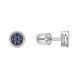 Stud Earrings in 14K White Gold with Sapphires and Diamonds