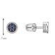 Stud Earrings in 14K White Gold with Sapphires and Diamonds