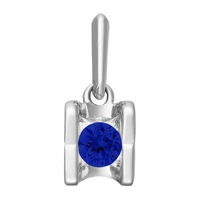 Pendant in 14K White Gold with Sapphire