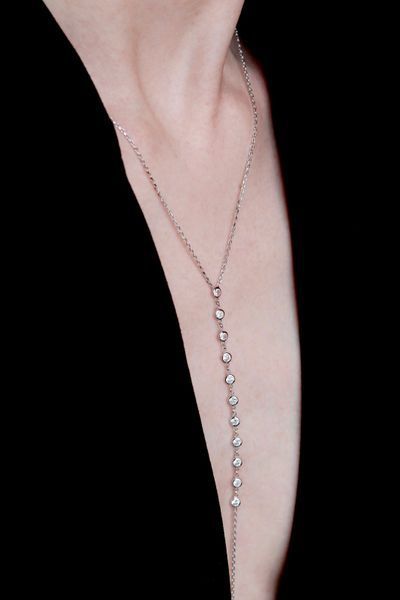 925 Sterling Silver Necklace with Cubic Zirconia