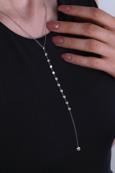 925 Sterling Silver Necklace with Cubic Zirconia