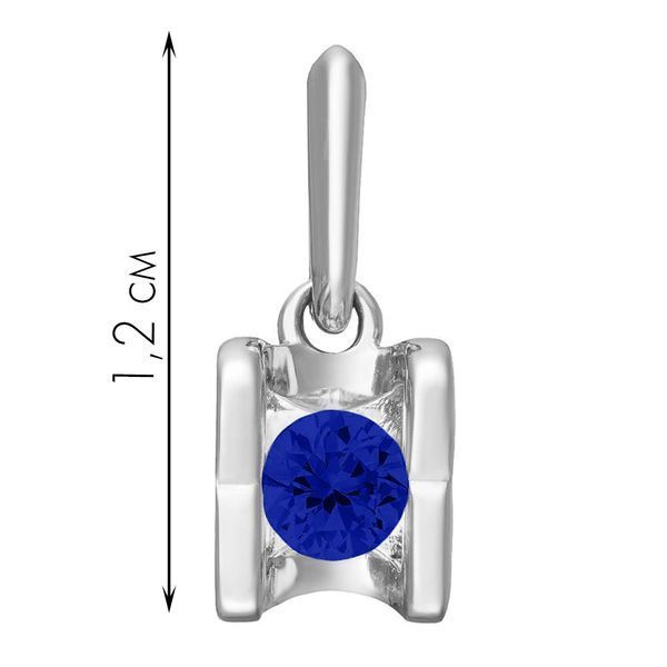 Pendant in 14K White Gold with Sapphire