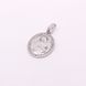 925 Sterling Silver Holy Virgin Mary of Seven Swards Pendant with Cubic Zirconia