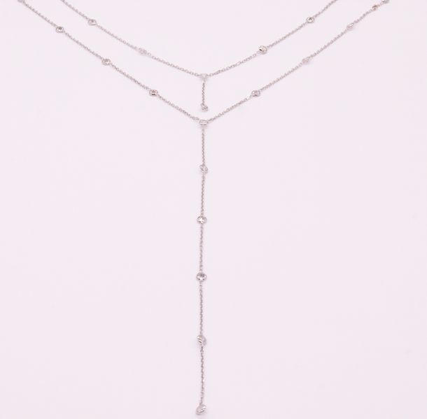 925 Sterling Silver Necklace with Cubic Zirconia