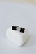 Silver Stud Earrings "Clover" with Agate