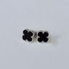 Silver Stud Earrings "Clover" with Agate