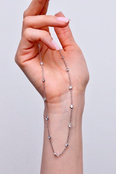 925 Sterling Silver Necklace with Cubic Zirconia