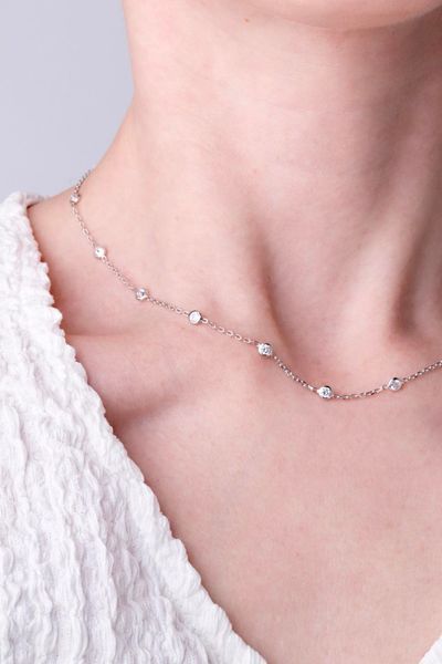 925 Sterling Silver Necklace with Cubic Zirconia
