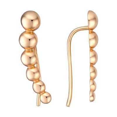 Ear Climber in 14K Rose Gold with Cubic Zirconia