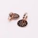 Drop Vyshyvanka Earrings in 14K/585 Rose Gold with Enamel
