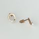 Stud Circle Earrings in 14K/585 Rose Gold with Pearls
