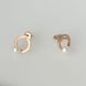 Stud Circle Earrings in 14K/585 Rose Gold with Pearls