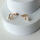 Stud Circle Earrings in 14K/585 Rose Gold with Pearls