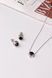 Stud Earrings in 14K/585 White Gold with Sapphire and Diamonds