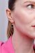Drop Earrings in 14K/585 Rose Gold with Onyx and Cubic Zirconia