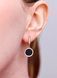 Drop Earrings in 14K/585 Rose Gold with Onyx and Cubic Zirconia