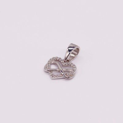 925 Sterling Silver Heart Pendant with Cubic Zirconia