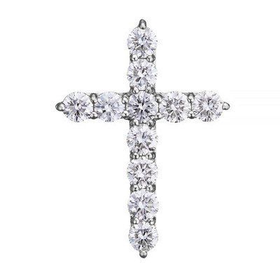 Diamond Cross in 14K White Gold (0,37 ct)