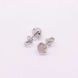 925 Sterling Silver Stud Earrings with Quartz