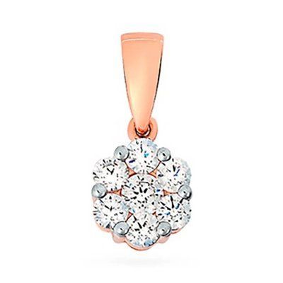 Cute Pendant in 14K Rose Gold with Cubic Zirconia