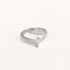 925 Sterling Silver Nail Ring with Cubic Zirconia